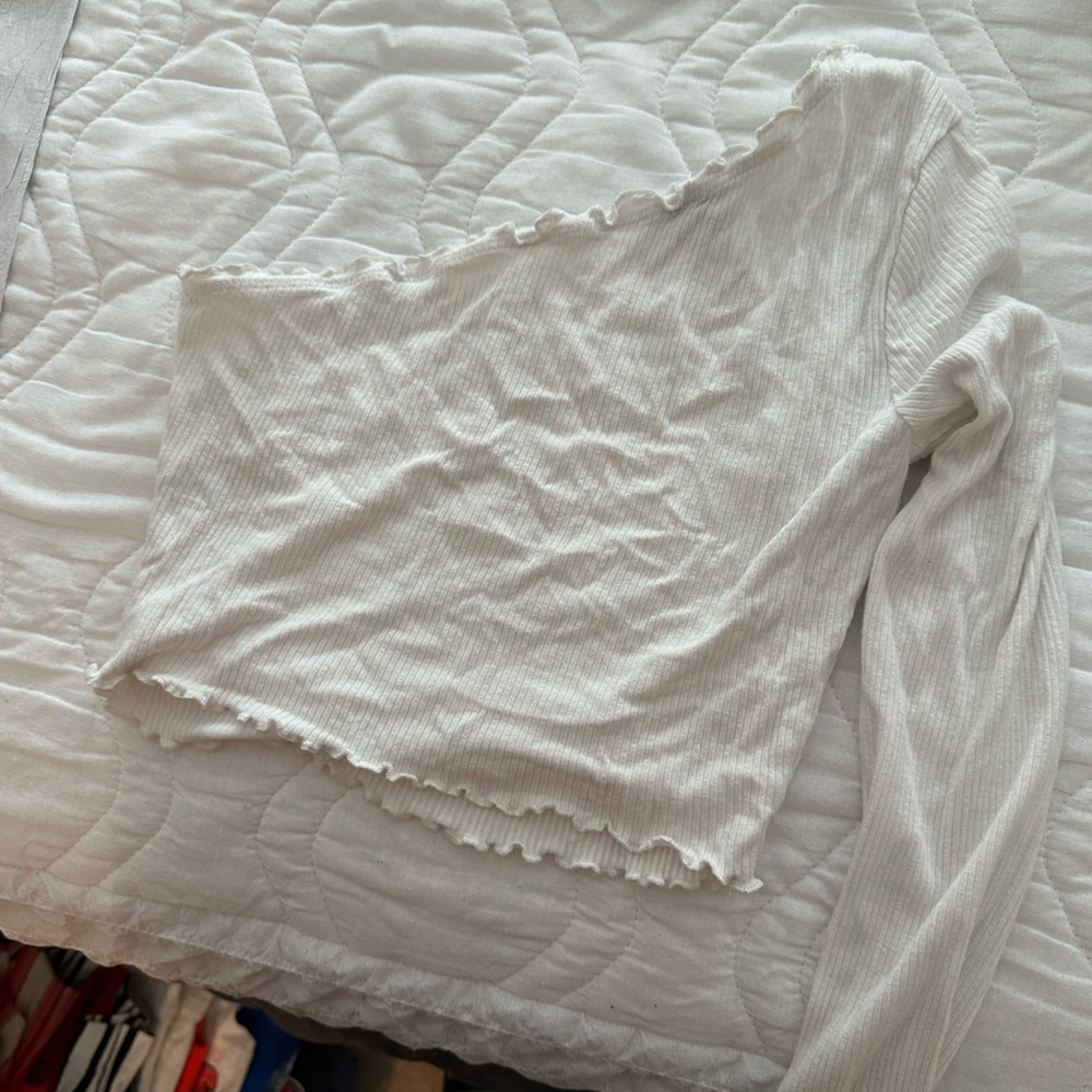 White One Shoulder Top - Picture 3 of 5